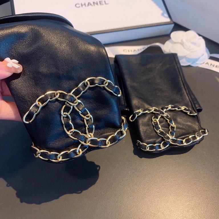 Chanel CHANEL   women's models explosive models open finger with sleeve long gloves imported original Essex leather (first-class sheepskin) large double C in kind super beautiful    exported overseas goods aristocratic c