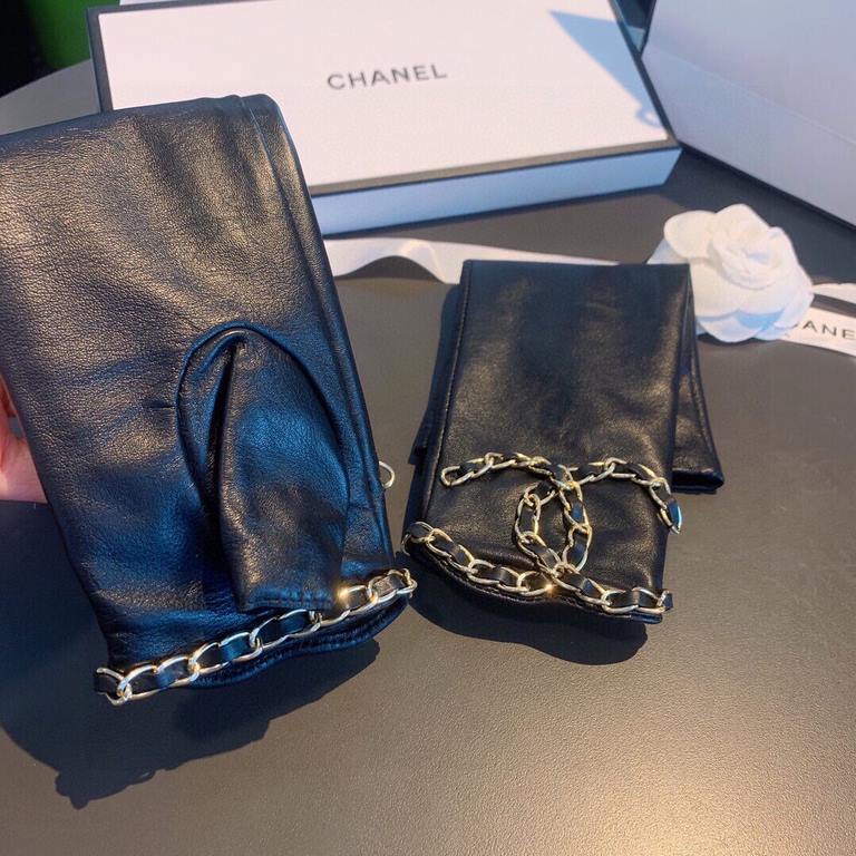 Chanel CHANEL   women's models explosive models open finger with sleeve long gloves imported original Essex leather (first-class sheepskin) large double C in kind super beautiful    exported overseas goods aristocratic c