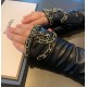 Chanel CHANEL   women's models explosive models open finger with sleeve long gloves imported original Essex leather (first-class sheepskin) large double C in kind super beautiful    exported overseas goods aristocratic c