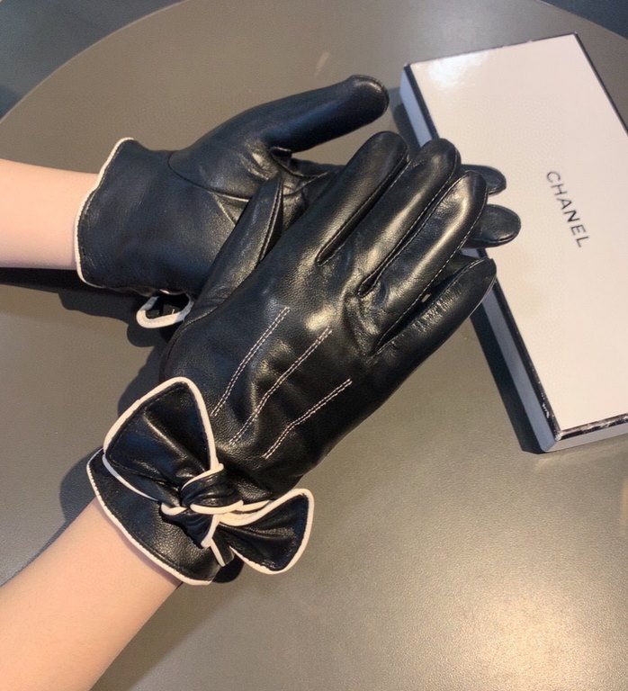 With packaging run2022 new exclusive first  touch screen gloves Chanel Chanel [original quality] official website synchronization women's new high-grade sheepskin gloves    goddess preferred can not be missed    100 perc