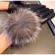 .Chanel Chanel 2021 fall and winter large fox fur ball touch screen gloves   goddess set of beauty must have  single product, beautiful   worth comparing    the same paragraph of different qualities, kill the market poor