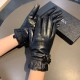 2022 new exclusive first  touch screen gloves Prada wave flower   edge gloves [original quality] official website synchronization Ms. new high-grade sheepskin gloves    goddess preferred can not be missed        100 perc