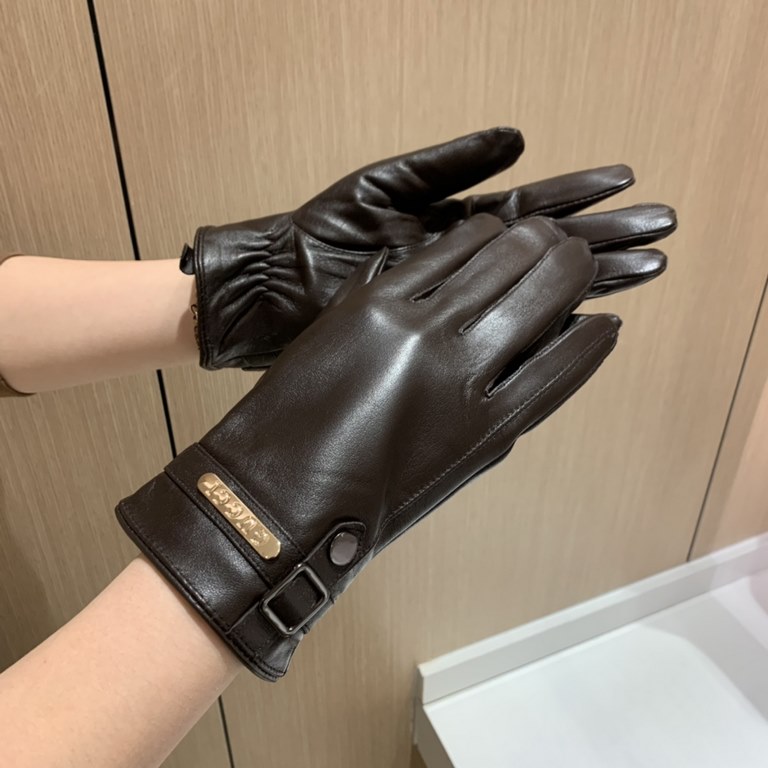 Packaging2022 new exclusive first   touch screen gloves men's gloves Gucci Gucci new high-grade sheepskin gloves    type of men preferred can not be missed    hundred percent selection of imported sheepskin Leather fine 