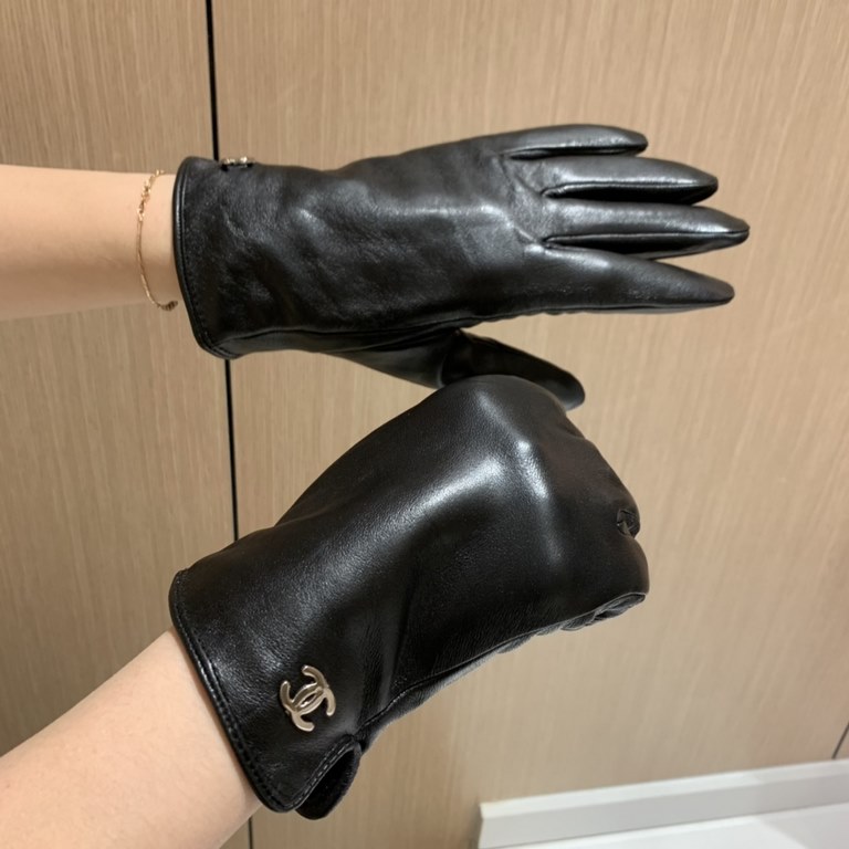 2022 new exclusive first  touch screen gloves Chanel Chanel [original quality] official website synchronization women's new high-grade sheepskin gloves    goddess preferred can not be missed    hundred percent of the sel