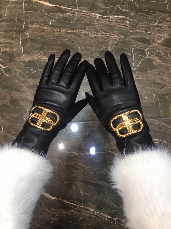 Paris House     [top original single] official website synchronization women's new high-grade sheepskin gloves     100% selection of imported lambskin lined with cashmere warm and comfortable better Leather luster bright