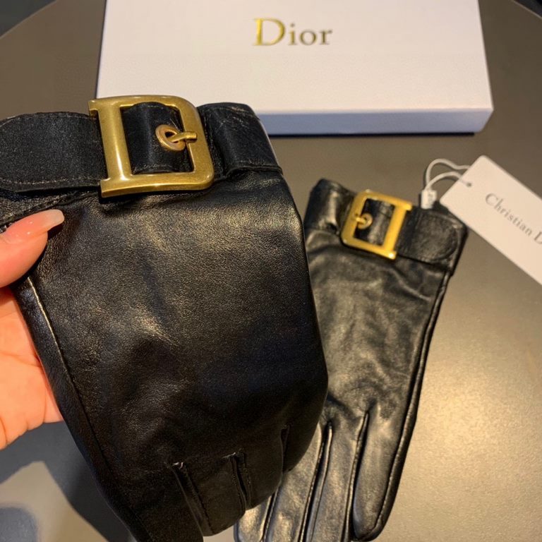 New exclusive first   imported Essex leather touch screen gloves Dior Dior [original quality]   women's new high-grade sheepskin gloves    goddesses set of the United States the must-have single product   can not be miss