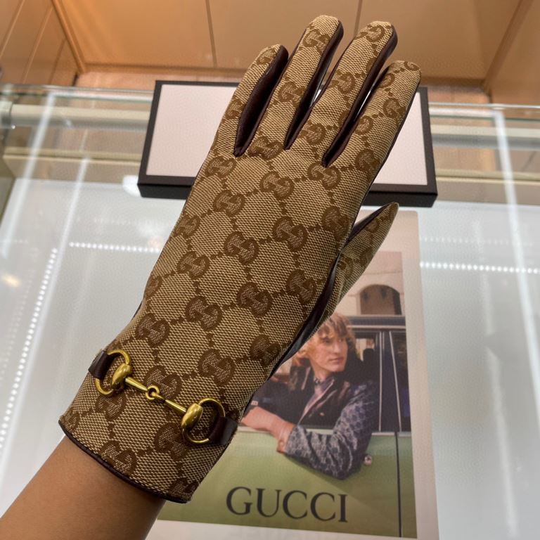 Gucci  burst to   [top original single] official website synchronization women's new high-grade sheepskin gloves     100% selection of imported lambskin lining velvet lining warmth and comfort better Leather luster brigh