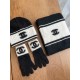 Xiao Xiang Cold Hat Scarf｜Three Piece Patchwork Wool Set Hat  Scarf  Gloves  Warm! Super cozy!You're missing a hat set this winter!This black and white   color splicing knitted wool suit is so beautiful  , this season mu