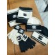 Xiao Xiang Cold Hat Scarf｜Three Piece Patchwork Wool Set Hat  Scarf  Gloves  Warm! Super cozy!You're missing a hat set this winter!This black and white   color splicing knitted wool suit is so beautiful  , this season mu