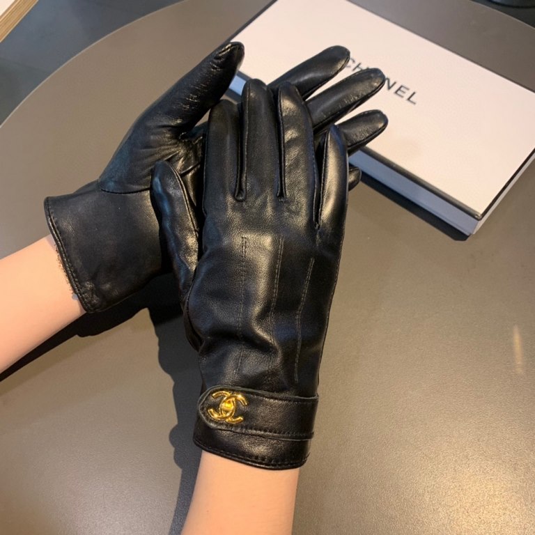 With packaging2022 new exclusive first  touch screen gloves Chanel Chanel double C [original quality] official synchronization Ms. new high-grade sheepskin gloves    goddesses preferred can not be missed    hundred perce