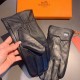 2021  Hermes HERMES men's gloves, exclusive customized, imported first-class sheepskin lining! Luxurious and generous for any age! With box    divided into two yardage, XL, XXL transfer picture must sell oh!