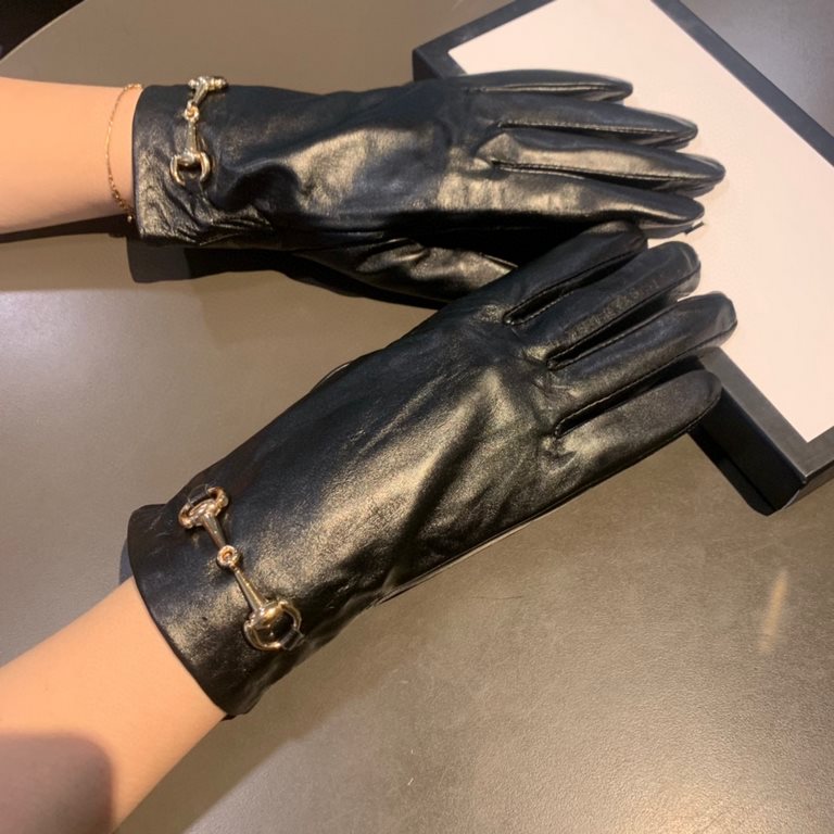 2022 new exclusive first   touch screen gloves imported Essex leather   gloves Gucci Gucci new high-grade sheepskin gloves    goddesses set of the United States of America preferred can not be missed      hundred percent