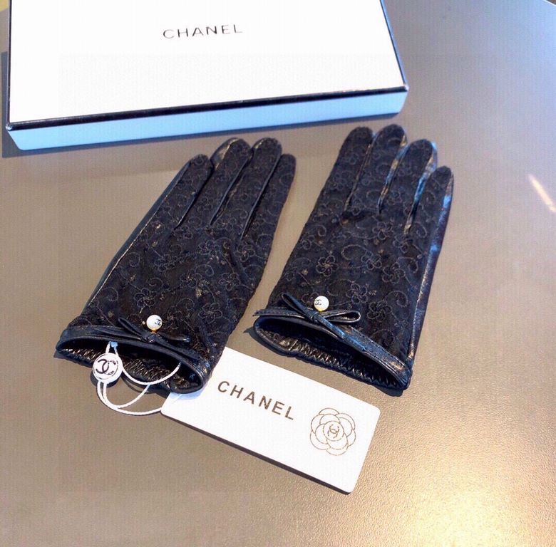 2022 new exclusive first  touch screen gloves Chanel Chanel [original quality] official website synchronization women's new high-grade sheepskin gloves    goddess preferred can not be missed    hundred percent of the sel