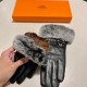 Hermes fall and winter lazy rabbit   sheepskin gloves   mobile touch screen, worth comparing    the same model with different quality, kill the market poor products, imported first-class sheepskin  lazy rabbit hair linin