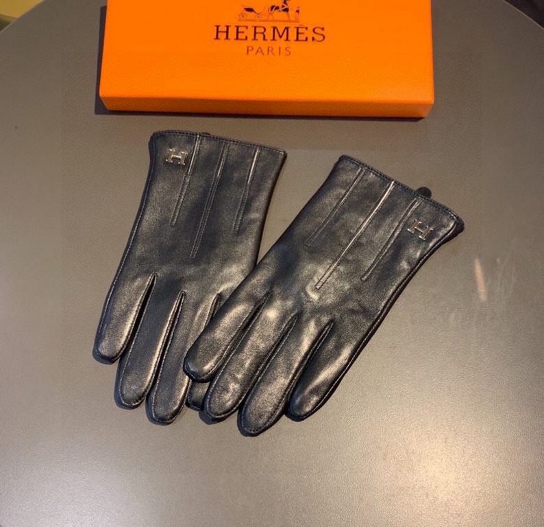 2022 new exclusive first  touch screen gloves Hermes (original quality) official website synchronization women's new high-grade sheepskin gloves    goddesses set of the United States preferred must be unmissable    100 p