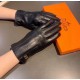 2022 new exclusive first  touch screen gloves Hermes (original quality) official website synchronization women's new high-grade sheepskin gloves    goddesses set of the United States preferred must be unmissable    100 p