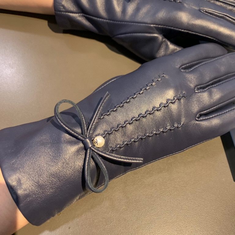 With box2022 new exclusive first  touch screen gloves Chanel Chanel [original quality] official website synchronization women's new high-grade sheepskin gloves    goddess preferred can not be missed    hundred percent se