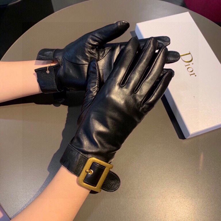 New exclusive first   imported Essex leather touch screen gloves Dior Dior [original quality]   women's new high-grade sheepskin gloves    goddesses set of the United States the must-have single product   can not be miss