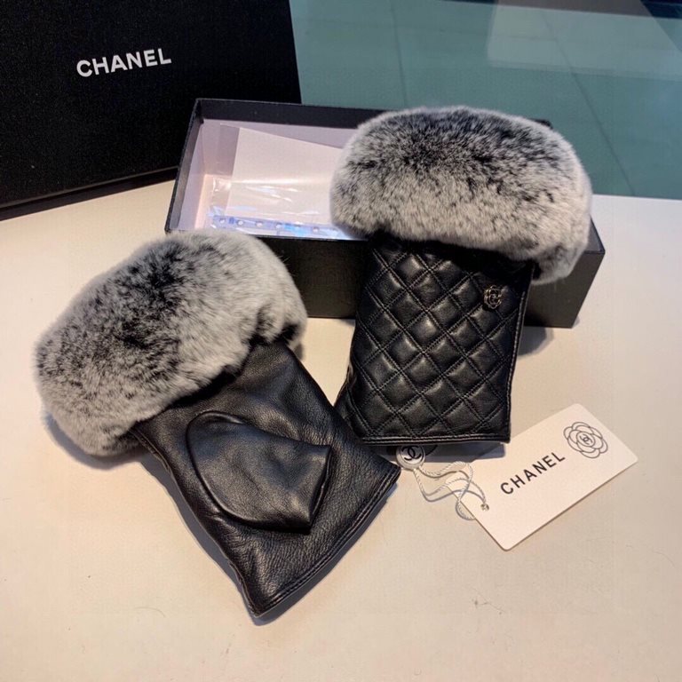 With packaging to run the volumeChanel Chanel 2022 fall and winter short lazy rabbit hair gloves   worth comparing     the same paragraph of different qualities, kill the market poor products, imported a first-class shee