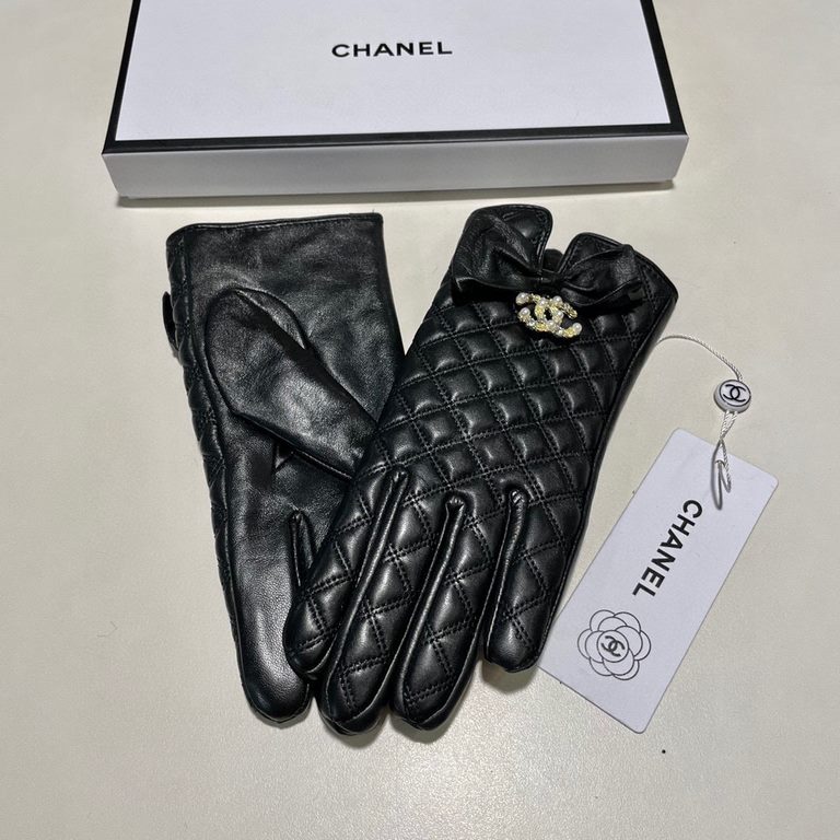 With packaging 2021 new exclusive first  prism touch screen women's gloves CHANEL Chanel [original quality] official website synchronization women's new high-grade sheepskin gloves    goddess preferred can not be missed 