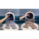 Fendifen fendl fall and winter Korean version of the cute bear scarf gloves hat three-piece set of thickened warm plush scarf ear protection one-piece cap