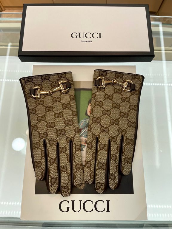 Gucci  burst to   [top original single] official website synchronization women's new high-grade sheepskin gloves     100% selection of imported lambskin lining velvet lining warmth and comfort better Leather luster brigh