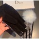 2023 Dior Dior counter new large fox fur ball   wool gloves   fashion gloves, fall and winter warm must-have, padded lining, thousand bird check   on the hand super comfortable and soft,   versatile! With box   average s