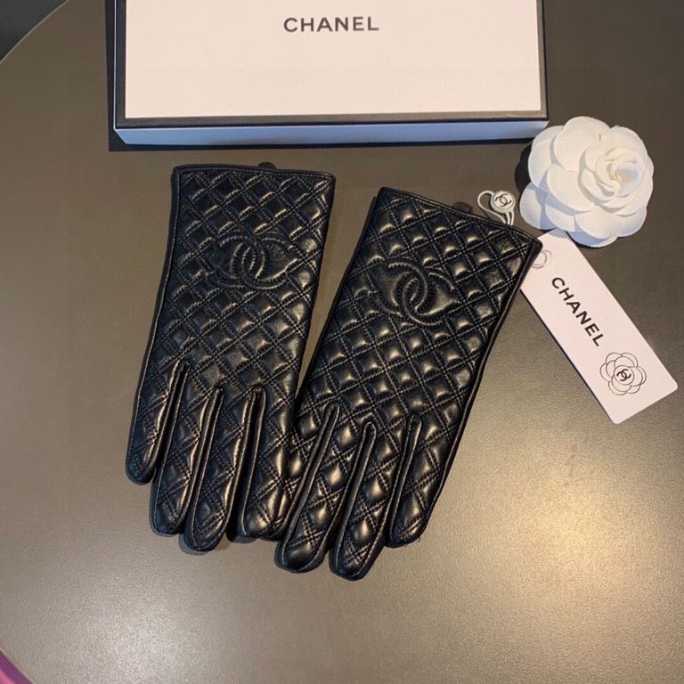 2022 new first  prism touch screen women's gloves CHANEL Chanel [original quality] official website synchronization Ms. new high-grade sheepskin gloves    goddess preferred can not be missed      100 percent of the selec