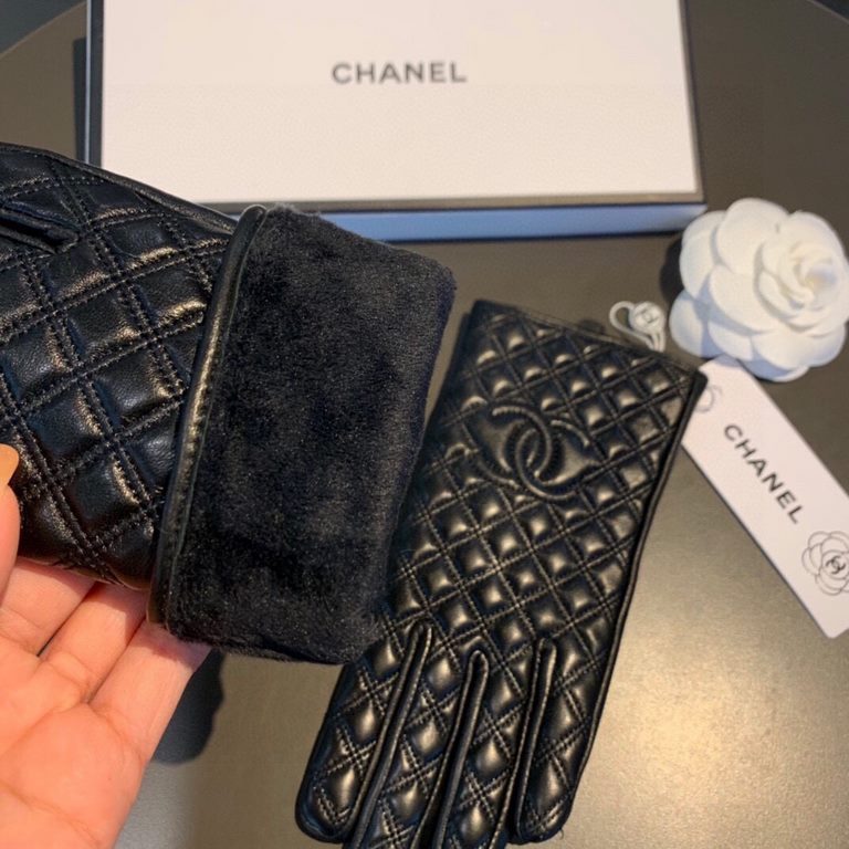 2022 new first  prism touch screen women's gloves CHANEL Chanel [original quality] official website synchronization Ms. new high-grade sheepskin gloves    goddess preferred can not be missed      100 percent of the selec