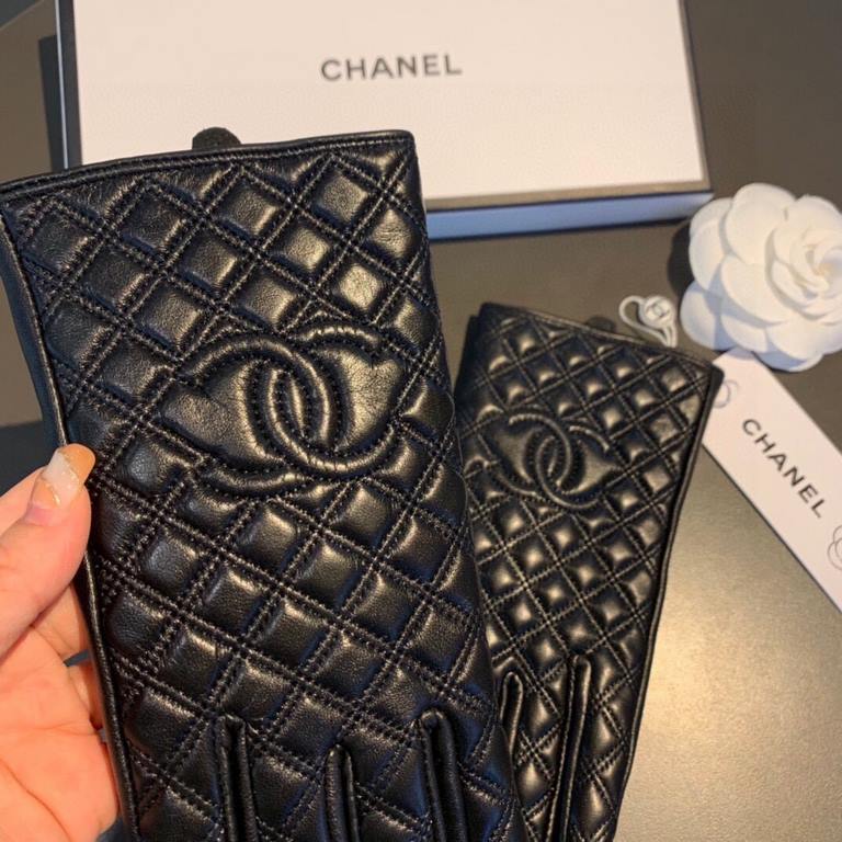 2022 new first  prism touch screen women's gloves CHANEL Chanel [original quality] official website synchronization Ms. new high-grade sheepskin gloves    goddess preferred can not be missed      100 percent of the selec