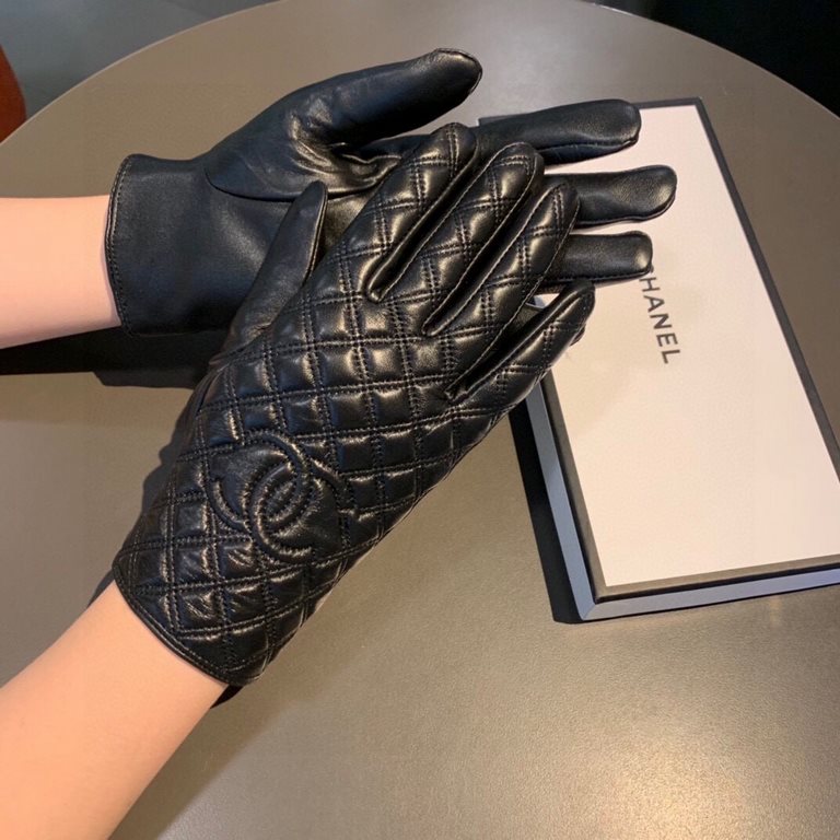 2022 new first  prism touch screen women's gloves CHANEL Chanel [original quality] official website synchronization Ms. new high-grade sheepskin gloves    goddess preferred can not be missed      100 percent of the selec