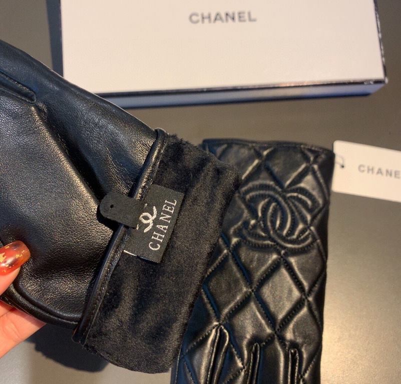 2022 new first  large prism touch screen women's gloves CHANEL Chanel [original quality] official website synchronization Ms. new high-grade sheepskin gloves    goddess preferred can not be missed      100 percent of the