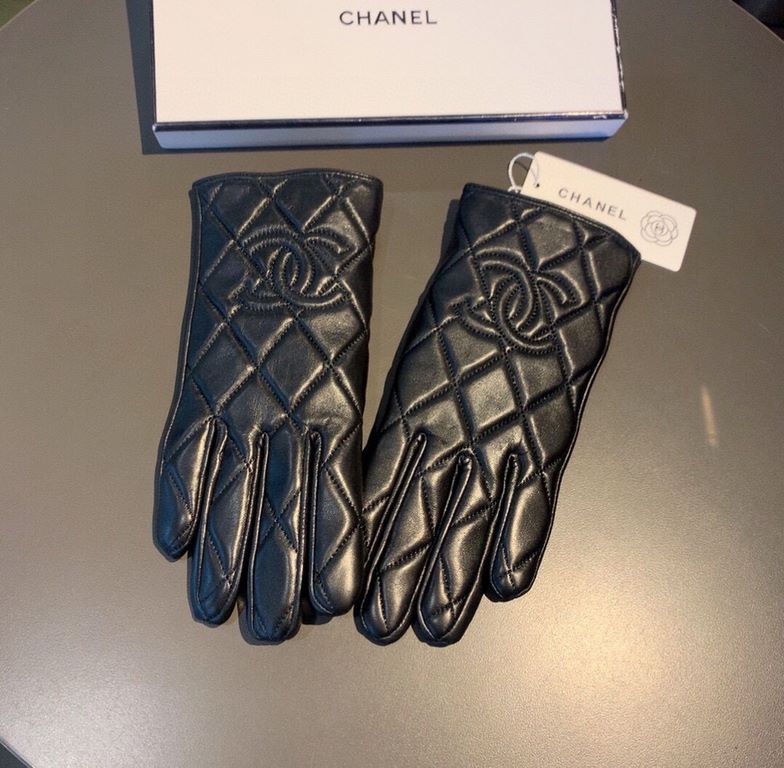 2022 new first  large prism touch screen women's gloves CHANEL Chanel [original quality] official website synchronization Ms. new high-grade sheepskin gloves    goddess preferred can not be missed      100 percent of the