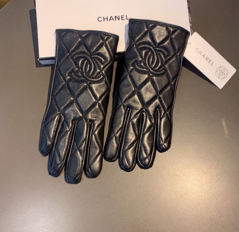 2022 new first  large prism touch screen women's gloves CHANEL Chanel [original quality] official website synchronization Ms. new high-grade sheepskin gloves    goddess preferred can not be missed      100 percent of the