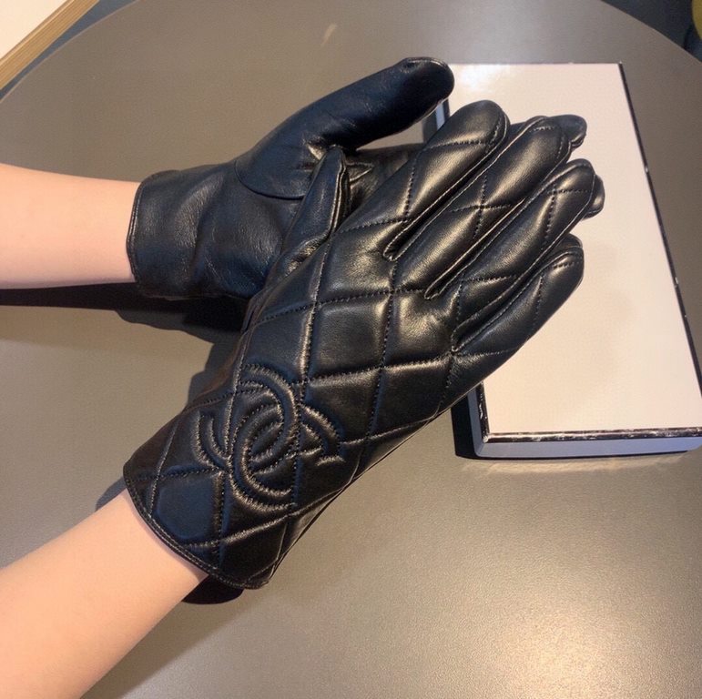 2022 new first  large prism touch screen women's gloves CHANEL Chanel [original quality] official website synchronization Ms. new high-grade sheepskin gloves    goddess preferred can not be missed      100 percent of the