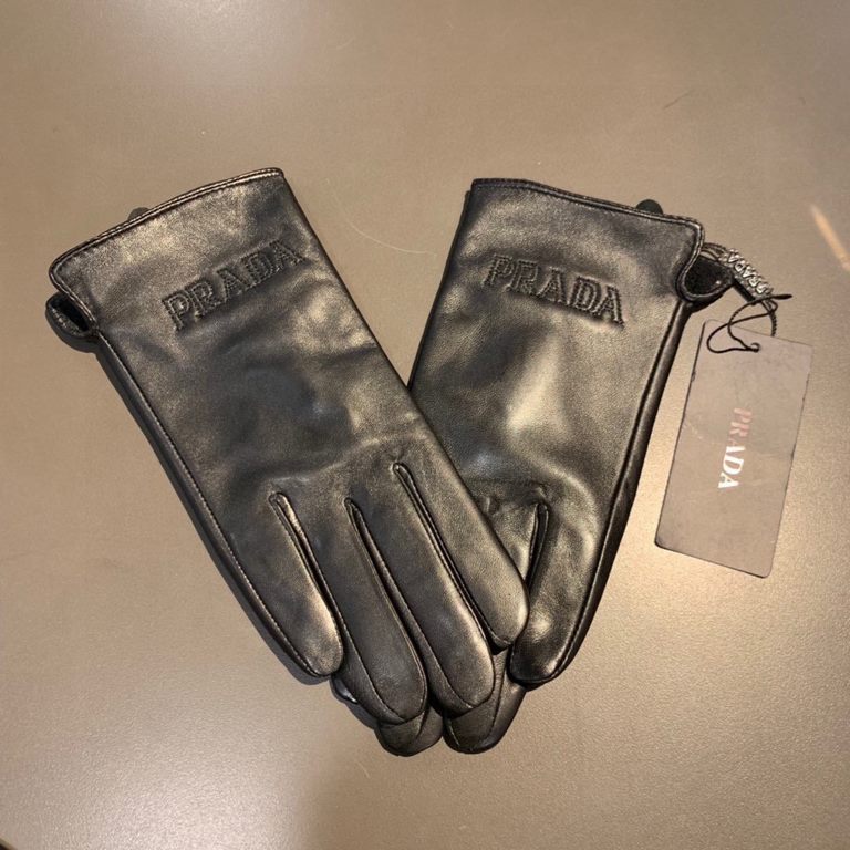 Packaging2022 new exclusive first   touch screen gloves Prada sheepskin gloves [original quality] official website synchronization women's new high-grade sheepskin gloves    goddess preferred can not be missed    100 per