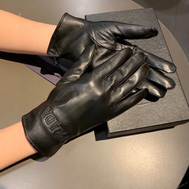 Packaging2022 new exclusive first   touch screen gloves Prada sheepskin gloves [original quality] official website synchronization women's new high-grade sheepskin gloves    goddess preferred can not be missed    100 per