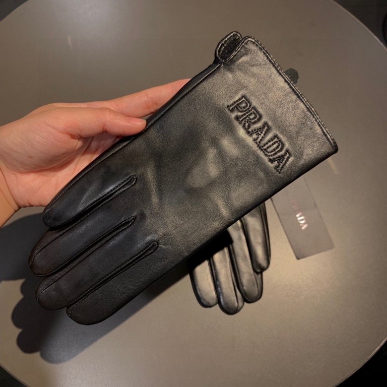 Packaging2022 new exclusive first   touch screen gloves Prada sheepskin gloves [original quality] official website synchronization women's new high-grade sheepskin gloves    goddess preferred can not be missed    100 per