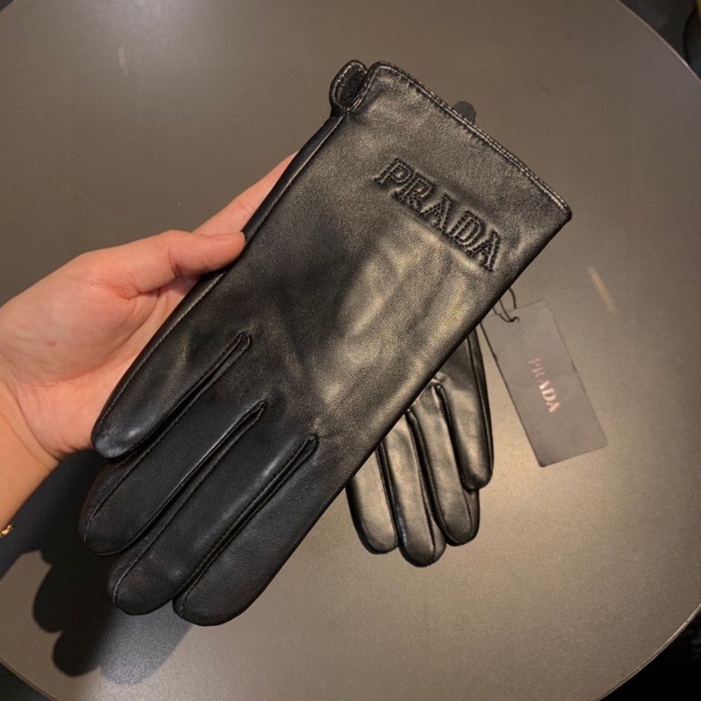 Packaging2022 new exclusive first   touch screen gloves Prada sheepskin gloves [original quality] official website synchronization women's new high-grade sheepskin gloves    goddess preferred can not be missed    100 per