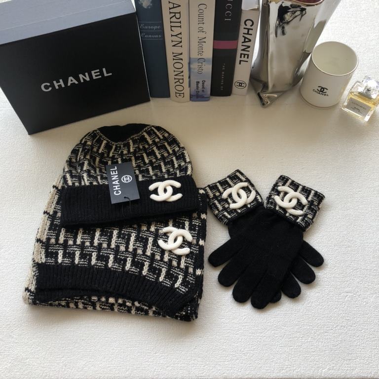 [3 Piece Wool Set Hat  Scarf  Gloves] Classic Set Hat!