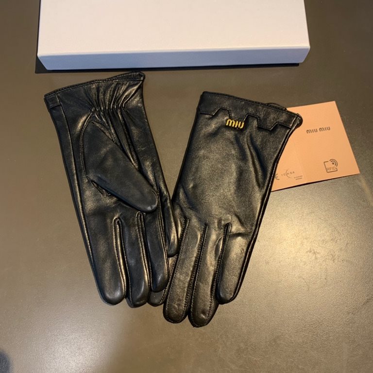 2022 new exclusive first  touch screen gloves miu muumuu [original quality] official website synchronization women's new high-grade sheepskin gloves    goddess preferred can not be missed    100 percent selection of impo