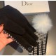 with packagingDior Dior counter new large fox fur ball   wool gloves   fashion gloves, fall and winter warm must-have, padded lining, thousand bird check   on the hand super comfortable and soft,   versatile! average siz