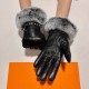 Hermes fall and winter lazy rabbit   sheepskin gloves   mobile touch screen, worth comparing    the same model with different quality, kill the market poor products, imported first-class sheepskin  lazy rabbit hair linin