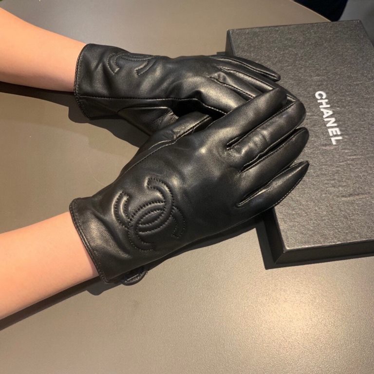 With packaging2022 new exclusive first  touch screen women's gloves CHANEL Chanel [original quality] official website synchronization Ms. new high-grade sheepskin gloves    goddess preferred can not be missed      hundre