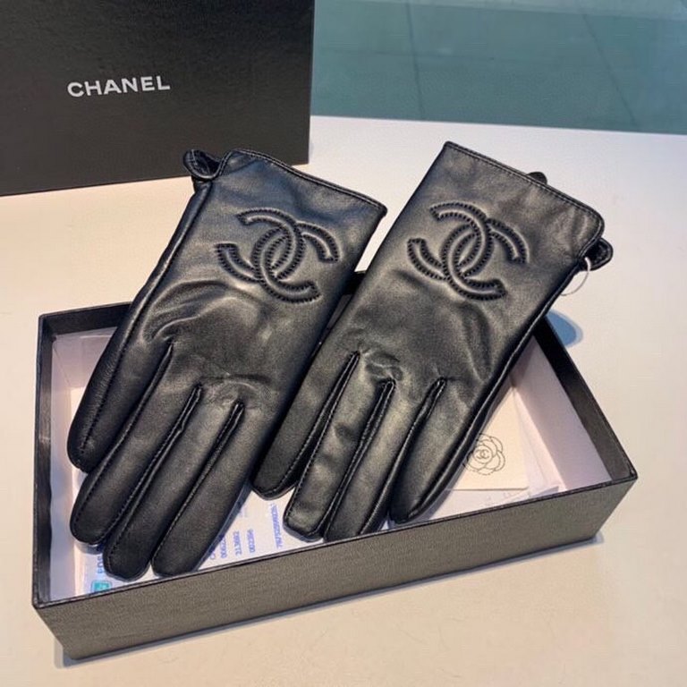 With packaging2022 new exclusive first  touch screen women's gloves CHANEL Chanel [original quality] official website synchronization Ms. new high-grade sheepskin gloves    goddess preferred can not be missed      hundre