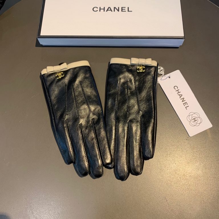 2022 new exclusive first  touch screen gloves Chanel Chanel [original quality] official website synchronization women's new high-grade sheepskin gloves    goddess preferred can not be missed    hundred percent of the sel