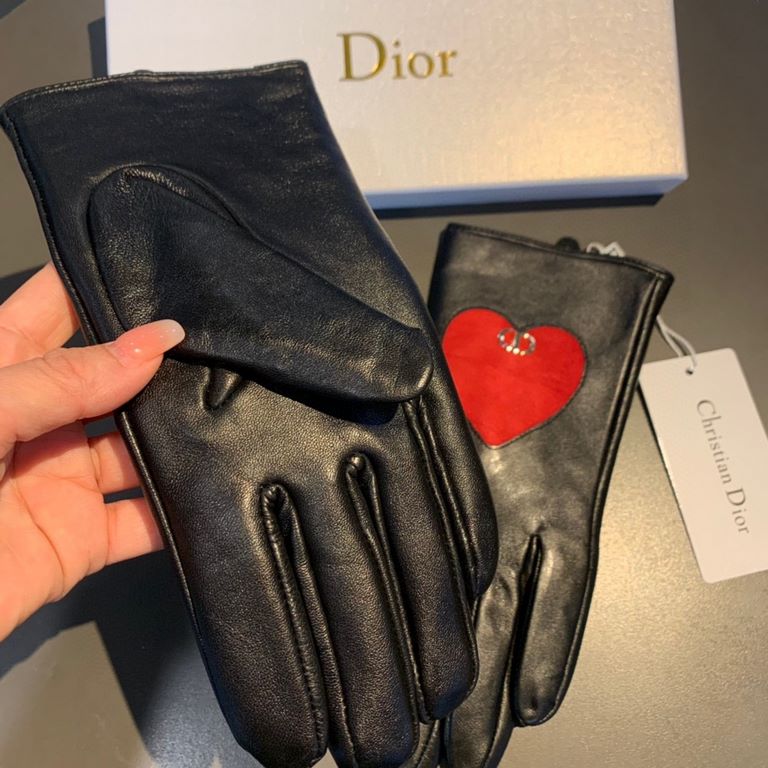 With packagingNew exclusive first   touch screen gloves Dior Dior lace lace   touch screen gloves (original quality) official website synchronization women's new high-grade sheepskin gloves    goddesses set of the first 