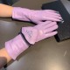 With packaging2022 new exclusive first  touch screen gloves   Prada in the opening gloves [original quality] official synchronization of the official website women's new high-grade sheepskin gloves    goddesses preferred