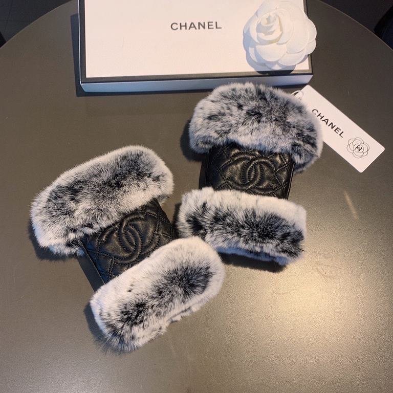 with boxChanel Chanel 2022 fall and winter lazy rabbit hair ribbed sheepskin gloves   worth comparing     the same paragraph of different quality, kill the market poor product, imported first-class sheepskin  lazy rabbit