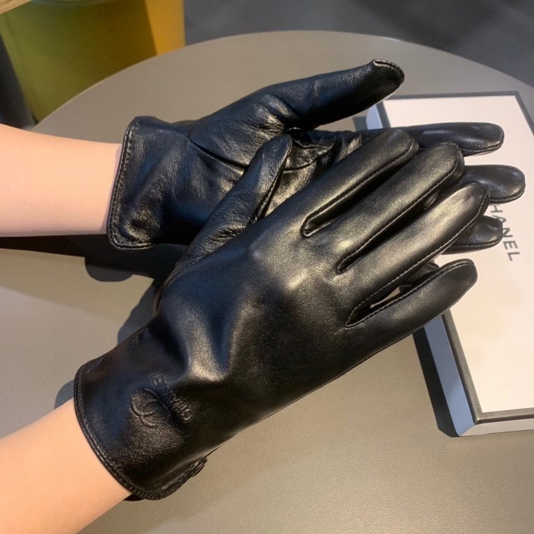 2022 new exclusive first  touch screen couple models gloves CHANEL Chanel [original quality] official website synchronization men and women new high-grade sheepskin gloves    men and women God preferred can not be missed